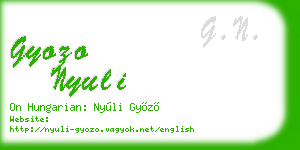 gyozo nyuli business card
