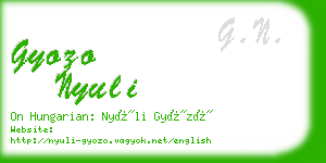 gyozo nyuli business card